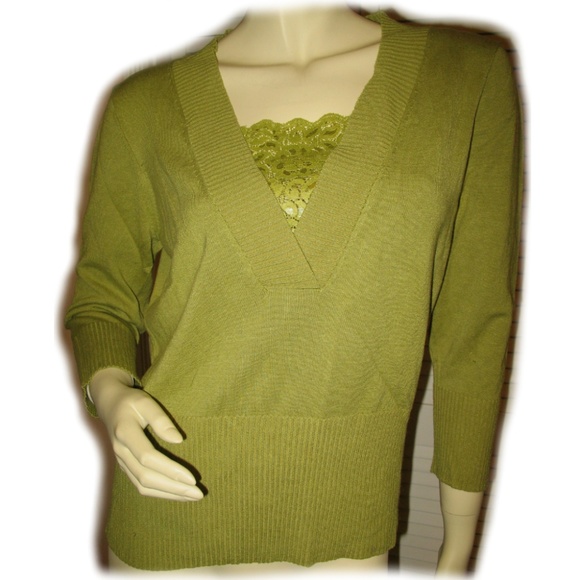 New Vintage Y2K 90s Hillard & Hanson Sweater Top Cottagecore Preppy Classic Chic - Picture 1 of 8